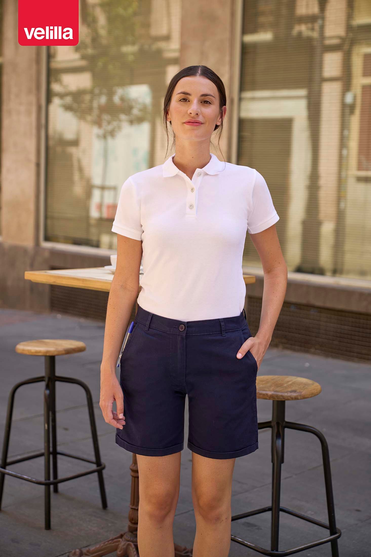 TRICOU POLO DAMA MANECA SCURTA NEGRU MACKAY WOMAN