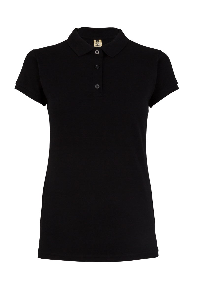 TRICOU POLO DAMA MANECA SCURTA NEGRU NOBBY