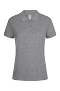 TRICOU POLO DAMA MANECA SCURTA GRI HEATHER NOBBY