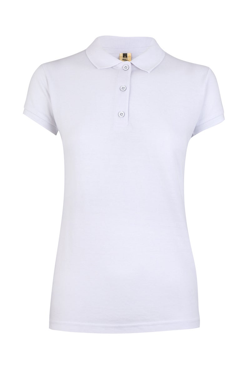 TRICOU POLO DAMA MANECA SCURTA ALB NOBBY