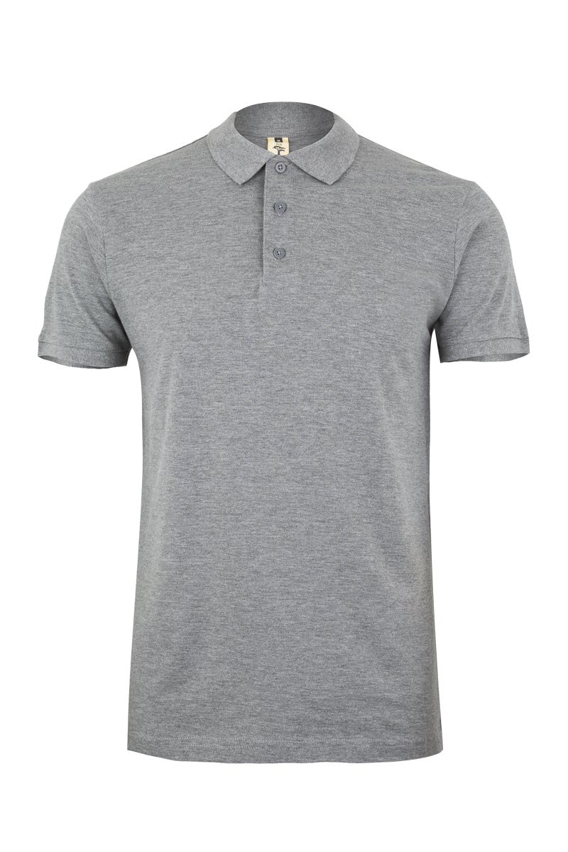 TRICOU POLO MANECA SCURTA GRI HEATHER GIBSON