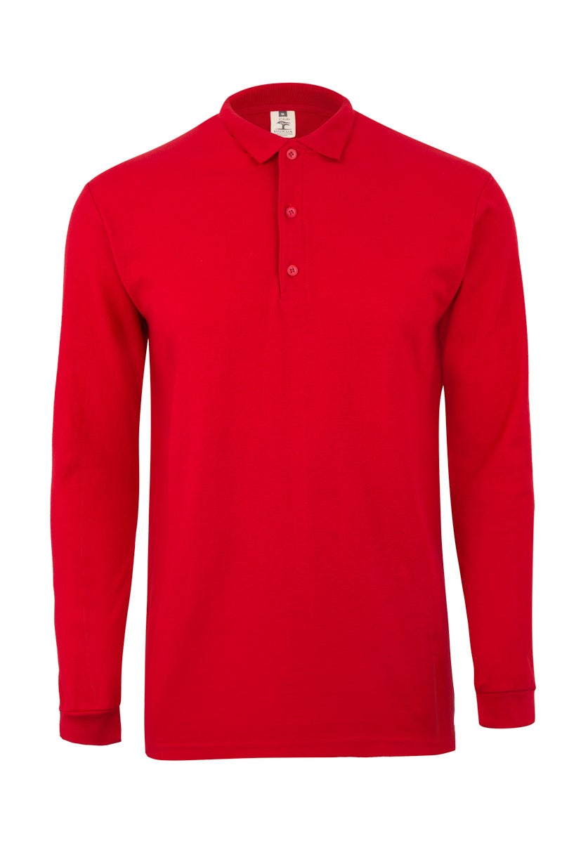 TRICOU POLO MANECA LUNGA ROSU CLIFTON