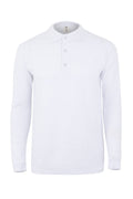 TRICOU POLO MANECA LUNGA ALB CLIFTON