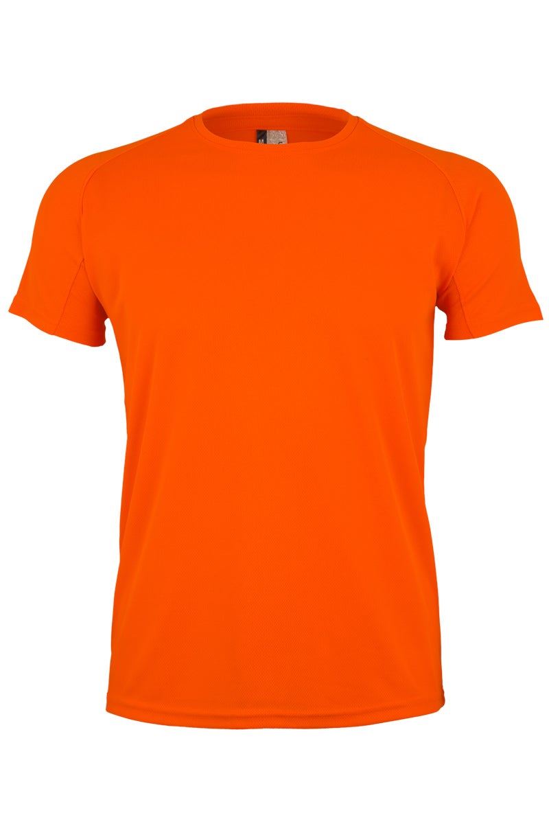 TRICOU COPII MANECA SCURTA PORTOCALIU FLUO TECH