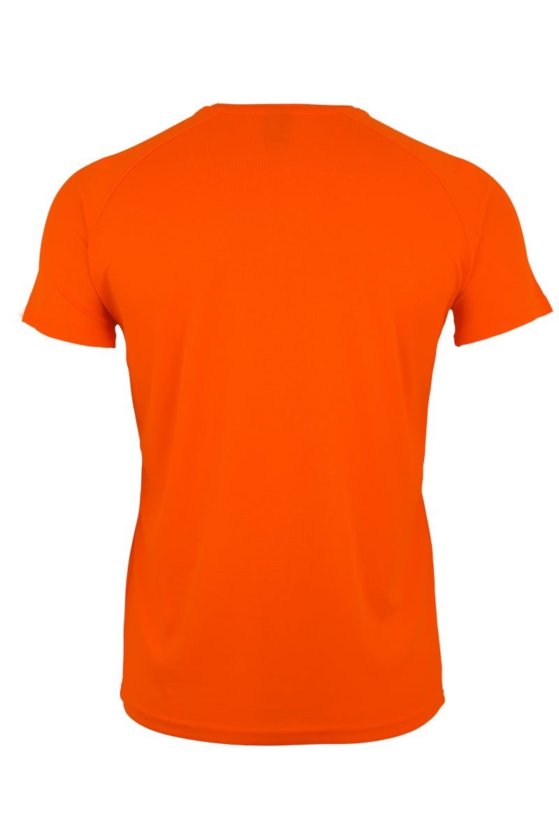 TRICOU COPII MANECA SCURTA PORTOCALIU FLUO TECH