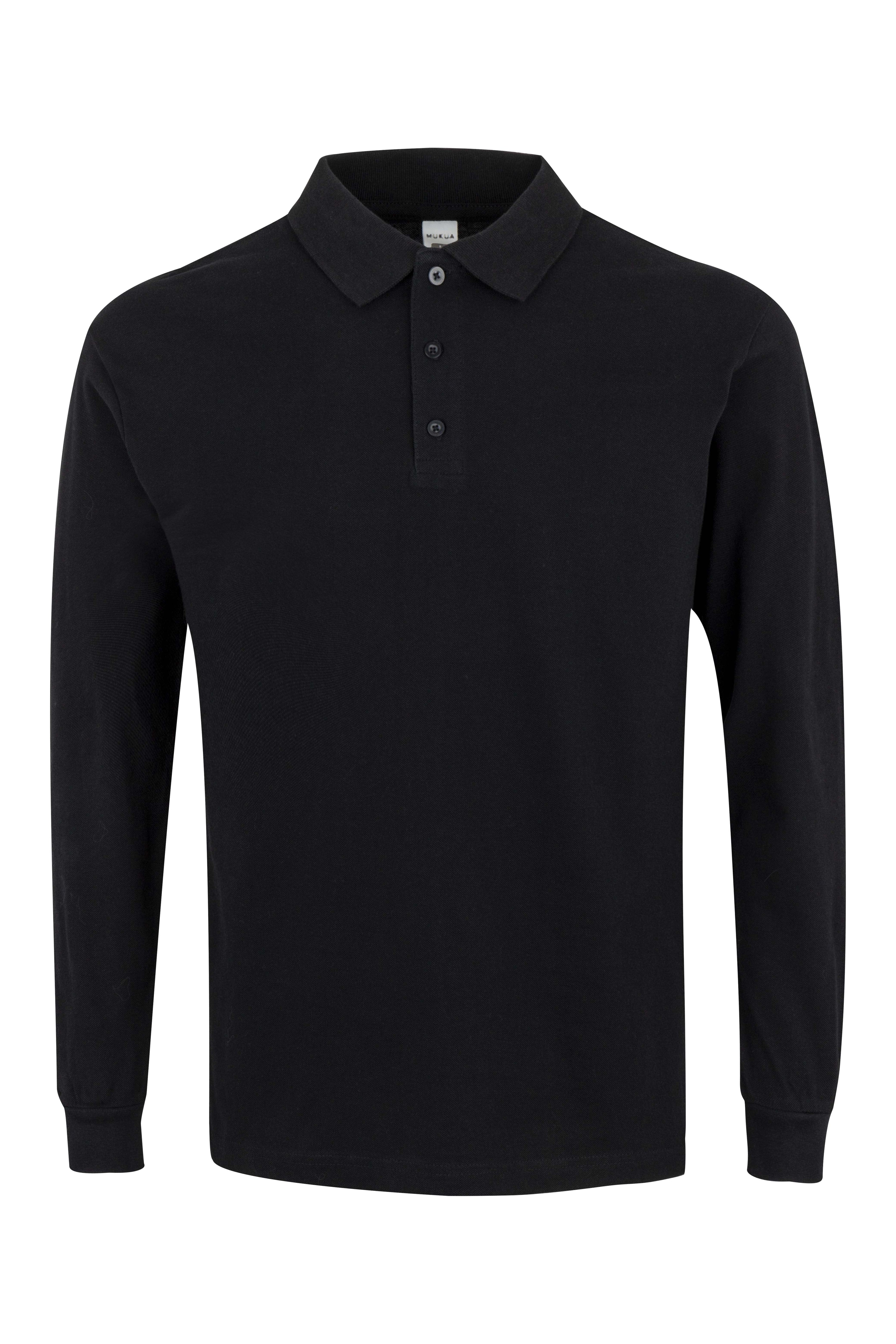 TRICOU POLO MANECA LUNGA NEGRU HOBART