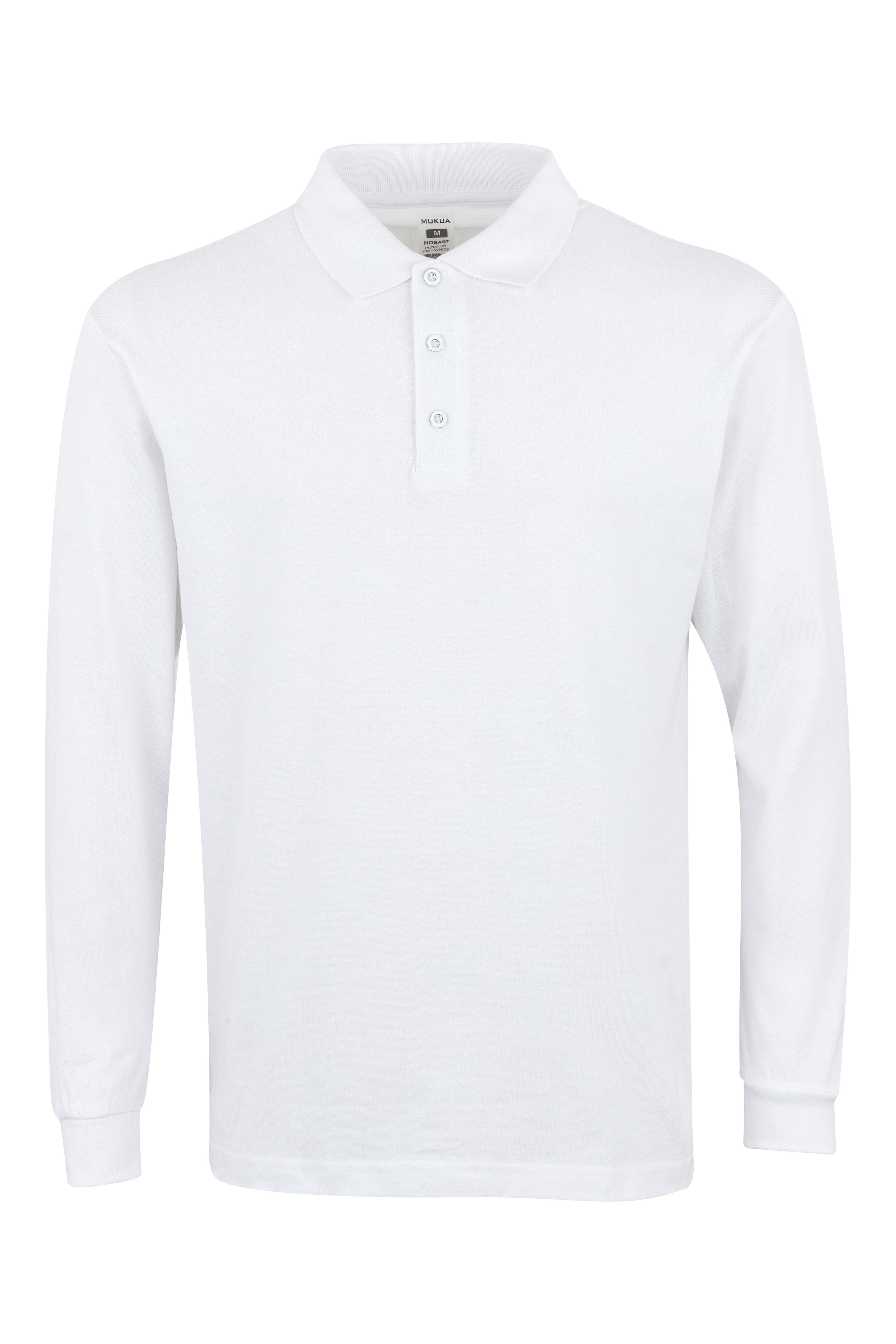 TRICOU POLO MANECA LUNGA ALB HOBART