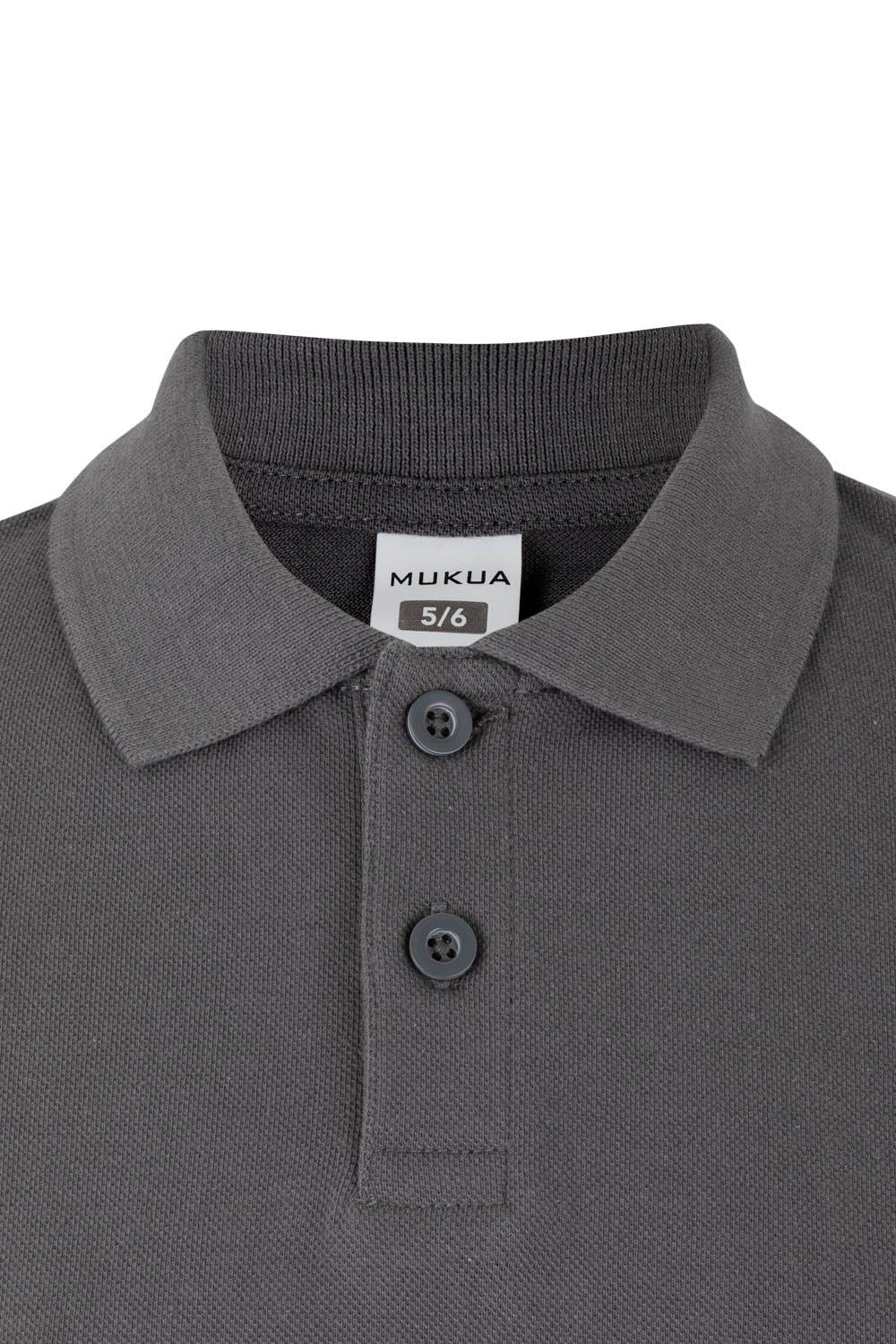 TRICOU POLO COPII MANECA SCURTA GRI INCHIS MACKAY