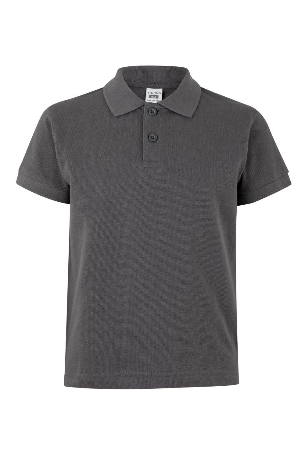 TRICOU POLO COPII MANECA SCURTA GRI INCHIS MACKAY