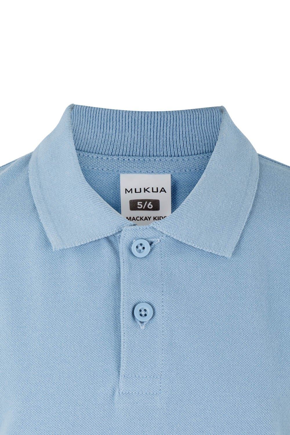 TRICOU POLO COPII MANECA SCURTA ALBASTRU CELEST MACKAY