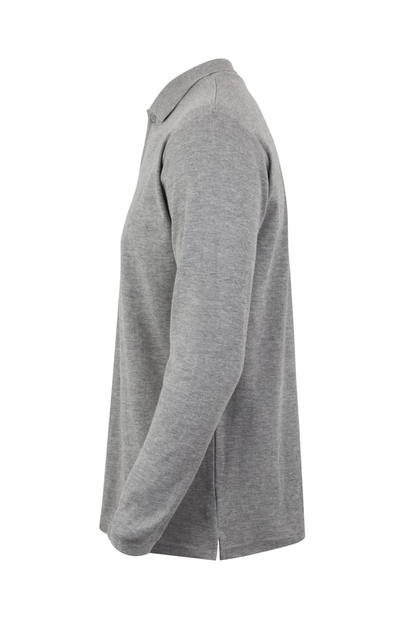 TRICOU POLO MANECA LUNGA GRI HEATHER CLIFTON