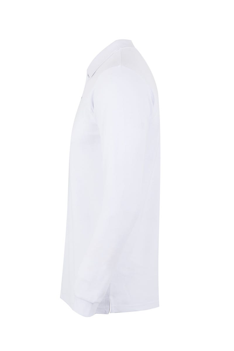 TRICOU POLO MANECA LUNGA ALB CLIFTON