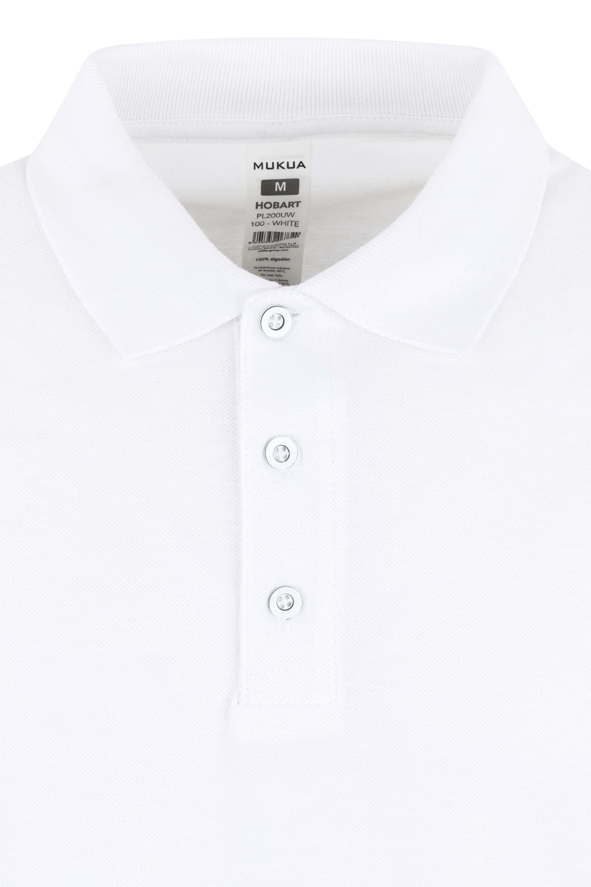 TRICOU POLO MANECA LUNGA ALB HOBART