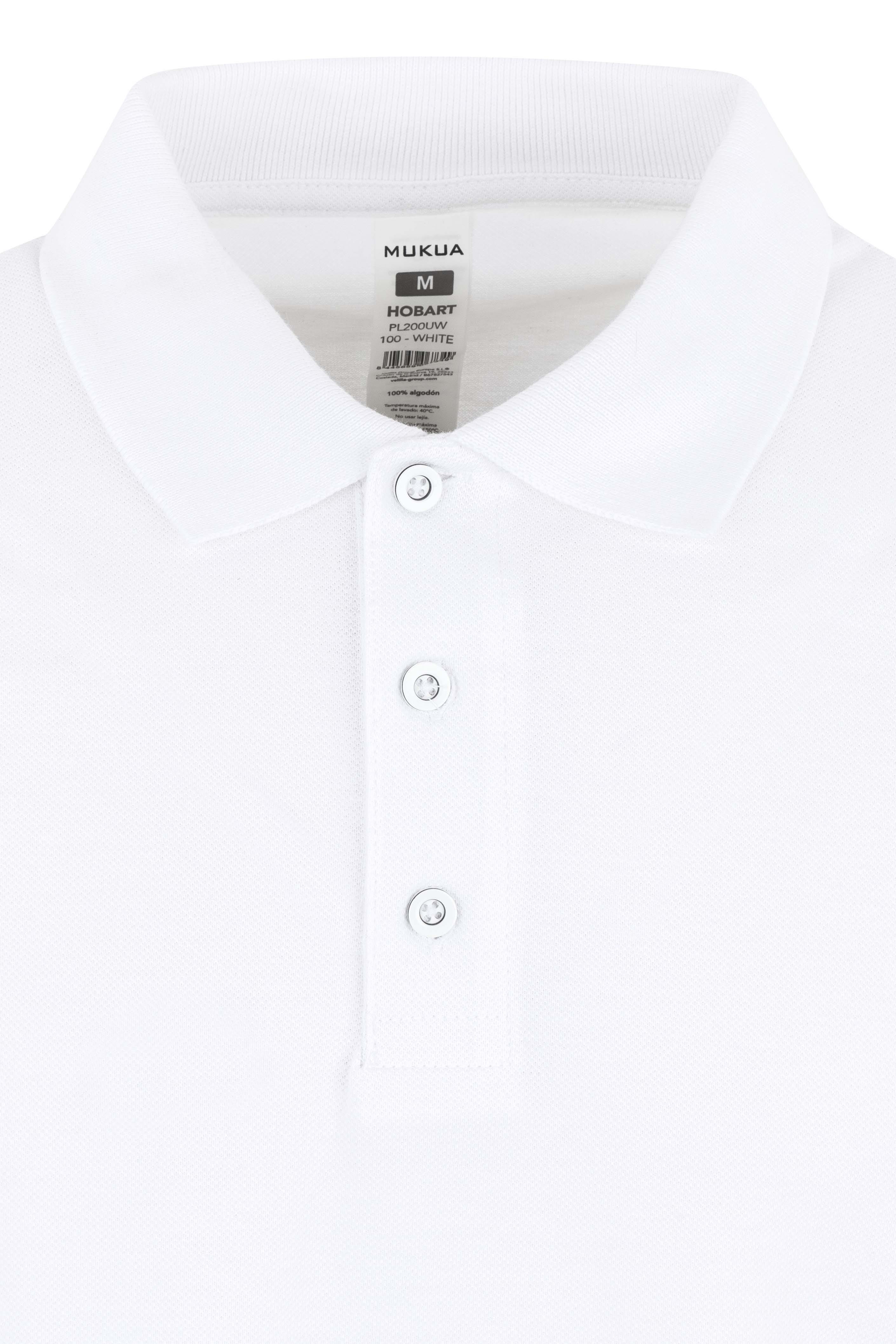TRICOU POLO MANECA LUNGA ALB HOBART