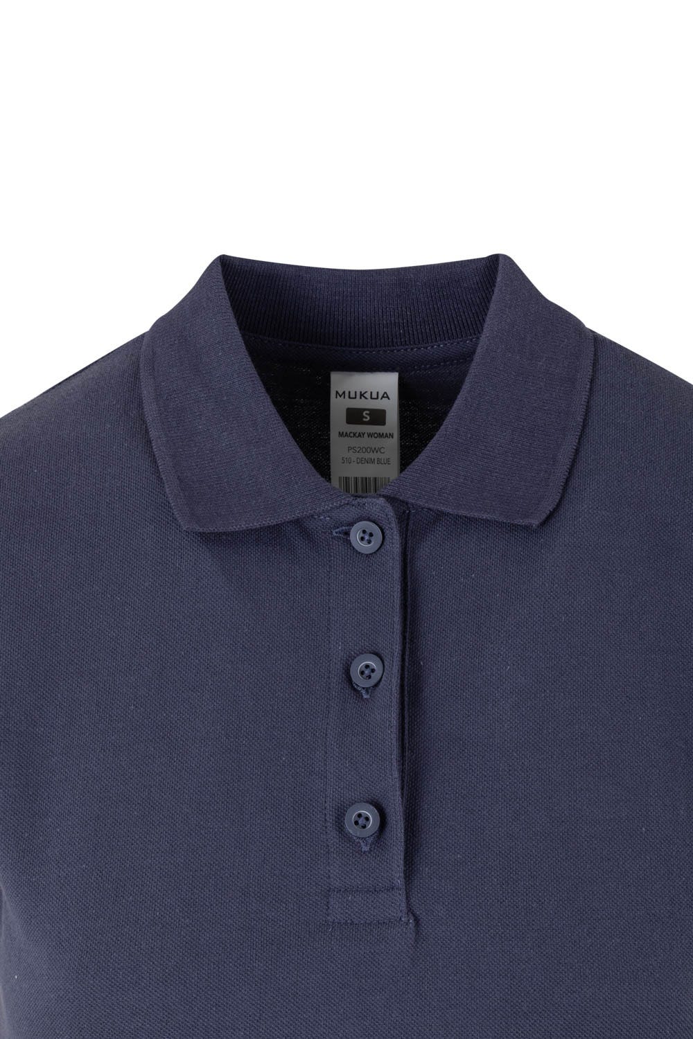 TRICOU POLO DAMA MANECA SCURTA DENIM ALBASTRU MACKAY WOMAN