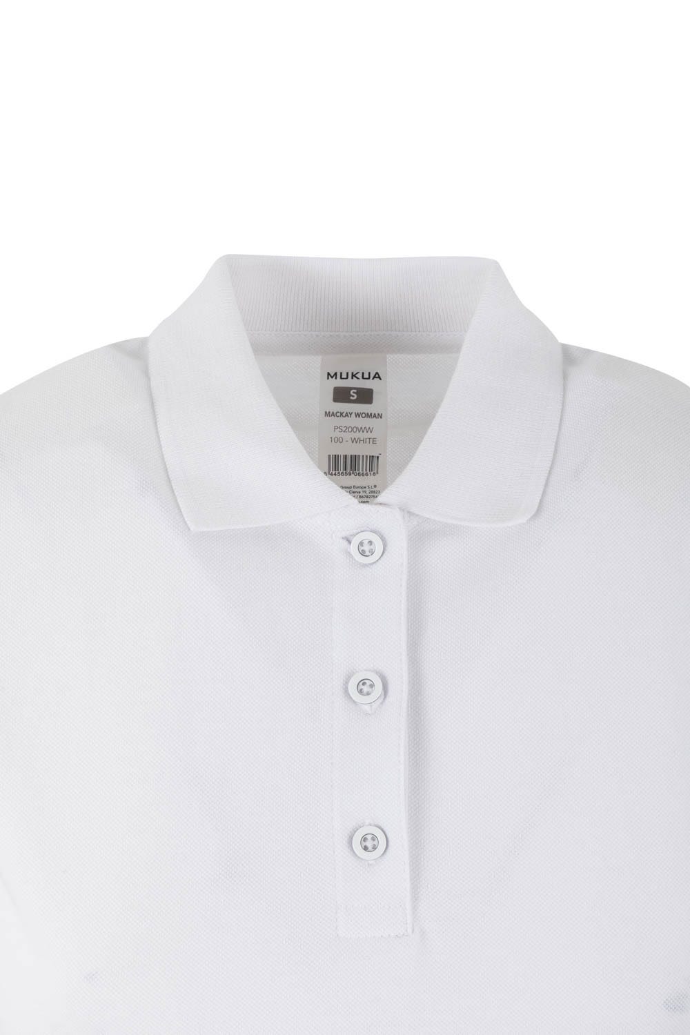TRICOU POLO DAMA MANECA SCURTA ALB MACKAY WOMAN
